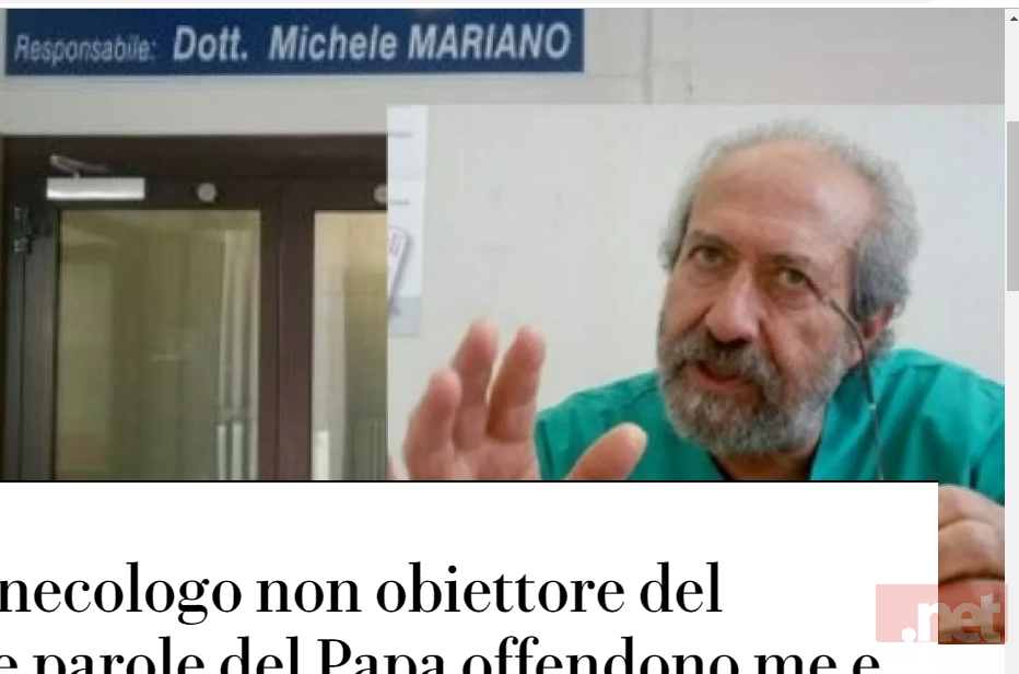 Aborto Michele Mariano il medico molisano della 194 risponde a