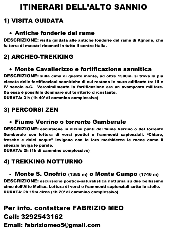 Alto Sannio Il Poeta Fabrizio Meo E I Suoi Itinerari Nella Natura L Arte La Storia E La Poesia